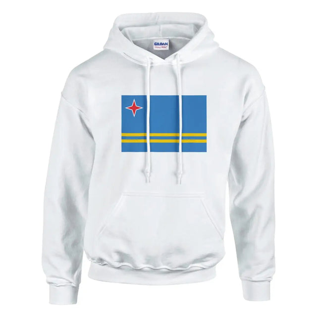 Sweat à capuche Drapeau d'Aruba - Pixelforma 