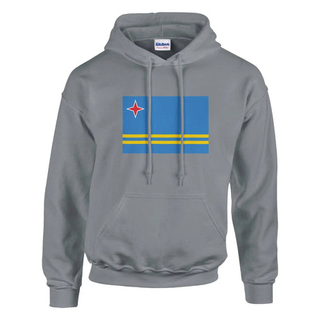 Sweat à capuche drapeau d’aruba coton mélangé broderie