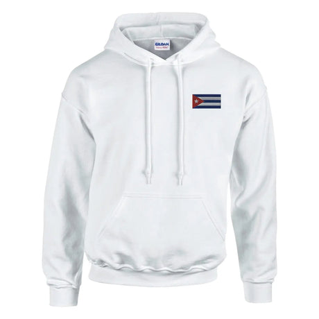 Sweat à capuche drapeau de cuba en broderie - pixelformaflag