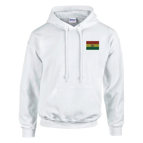 Sweat à capuche Drapeau de la Bolivie en broderie - Pixelforma 