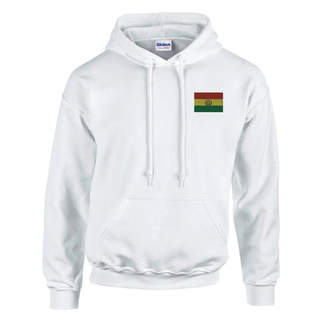 Sweat à capuche drapeau de la bolivie en broderie - pixelformaflag