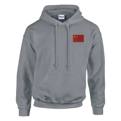 Sweat à capuche drapeau de la chine en broderie - pixelformaflag