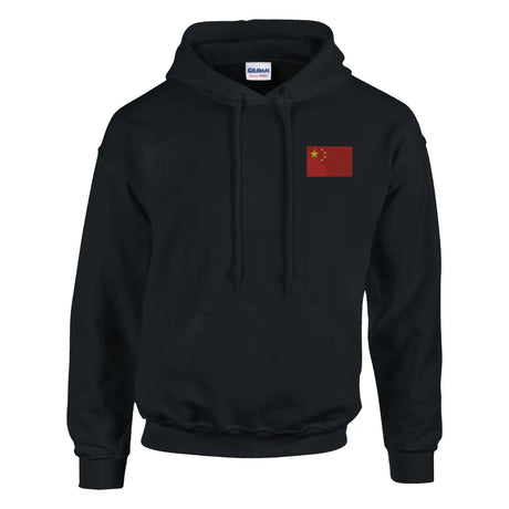 Sweat à capuche drapeau de la chine en broderie - pixelformaflag