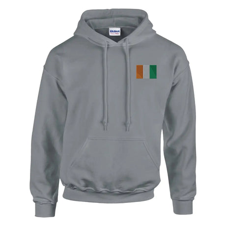 Sweat à capuche Drapeau de la Côte d'Ivoire en broderie - Pixelforma 