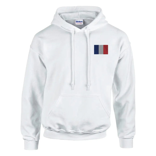 Sweat à capuche Drapeau de la France en broderie - Pixelforma 