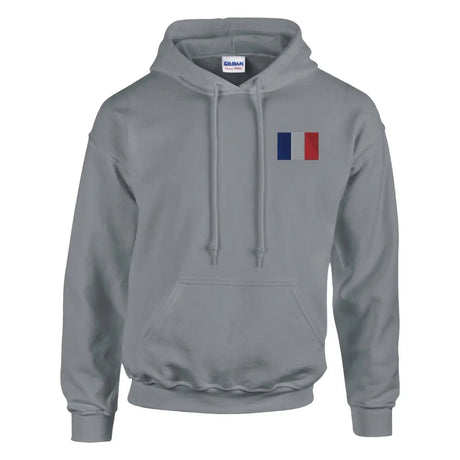 Sweat à capuche Drapeau de la France en broderie - Pixelforma 