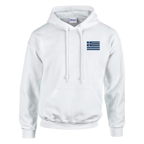 Sweat à capuche drapeau de la grèce en broderie - pixelformaflag