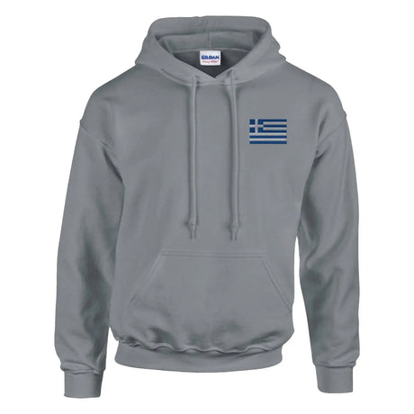 Sweat à capuche drapeau de la grèce en broderie - pixelformaflag