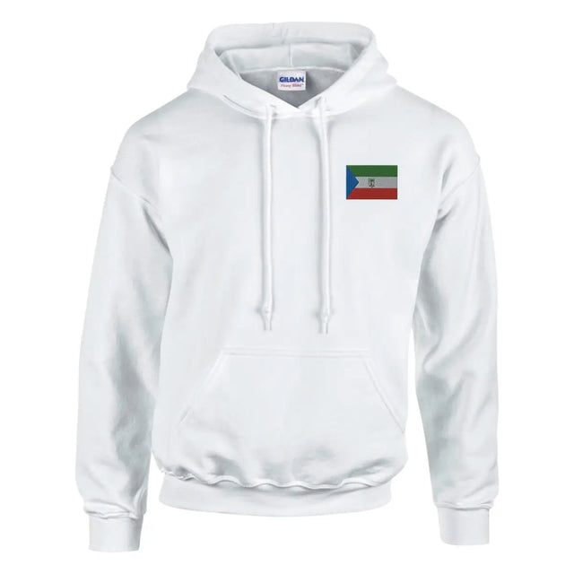 Sweat à capuche Drapeau de la Guinée équatoriale en broderie - Pixelforma 