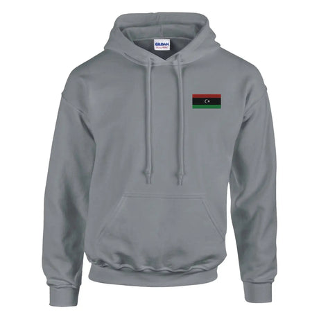 Sweat à capuche drapeau de la libye en broderie - pixelformaflag