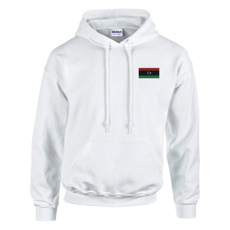Sweat à capuche drapeau de la libye en broderie - pixelformaflag