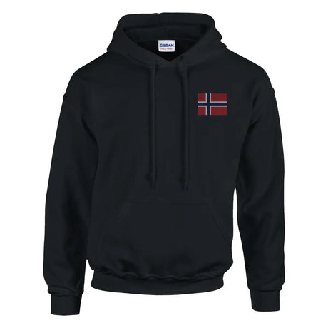 Sweat à capuche Drapeau de la Norvège en broderie - Pixelforma 