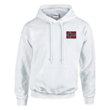 Sweat à capuche drapeau de la norvège en broderie - pixelformaflag