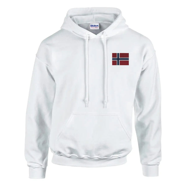 Sweat à capuche drapeau de la norvège en broderie - pixelformaflag