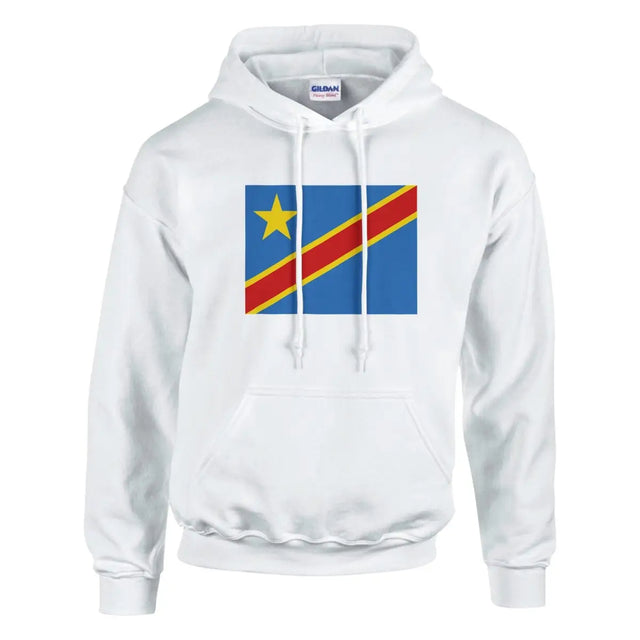 Sweat à capuche Drapeau de la république démocratique du Congo - Pixelforma 