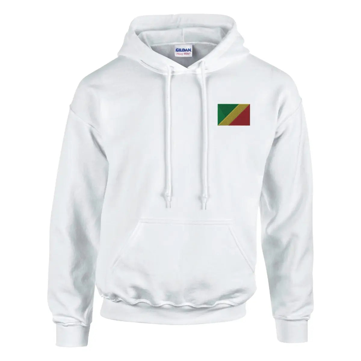 Sweat à capuche drapeau de la république du congo en broderie - pixelformaflag