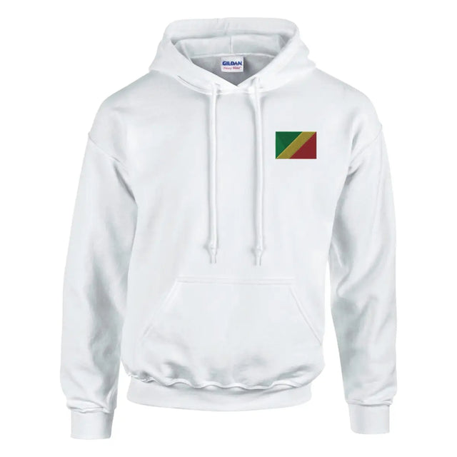 Sweat à capuche drapeau de la république du congo en broderie - pixelformaflag