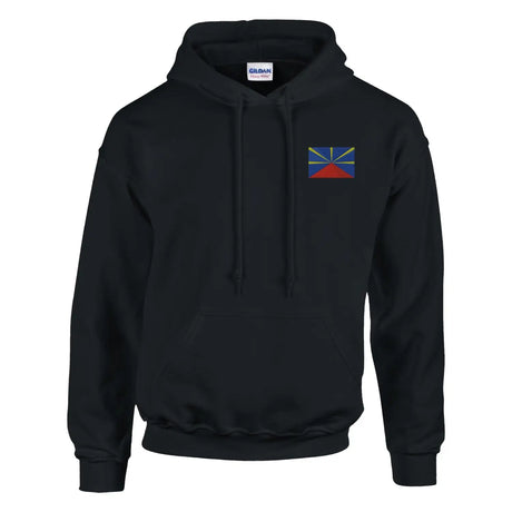 Sweat à capuche drapeau de la réunion en broderie - pixelformaflag
