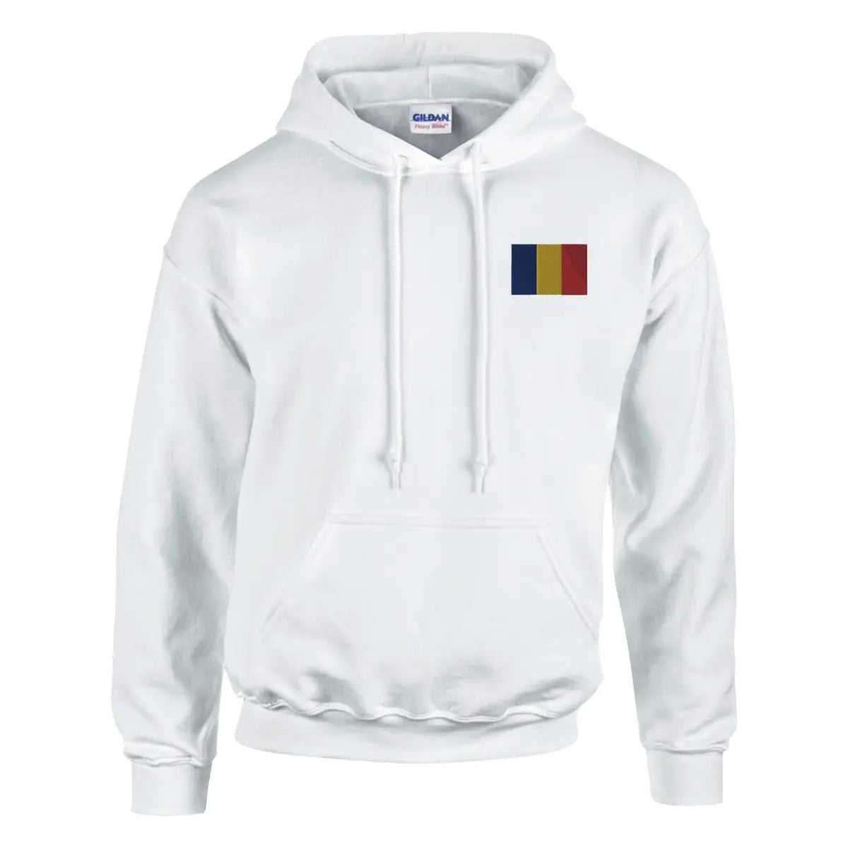 Sweat à capuche Drapeau de la Roumanie en broderie - Pixelforma 