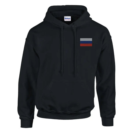 Sweat à capuche drapeau de la russie en broderie - pixelformaflag