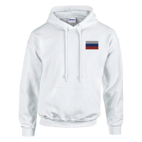 Sweat à capuche drapeau de la russie en broderie - pixelformaflag
