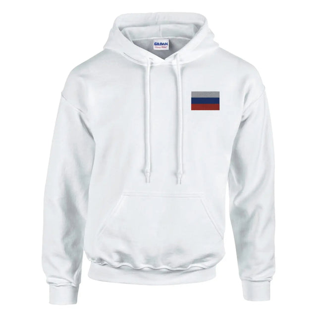 Sweat à capuche drapeau de la russie en broderie - pixelformaflag