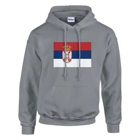 Sweat à capuche Drapeau de la Serbie - Pixelforma 