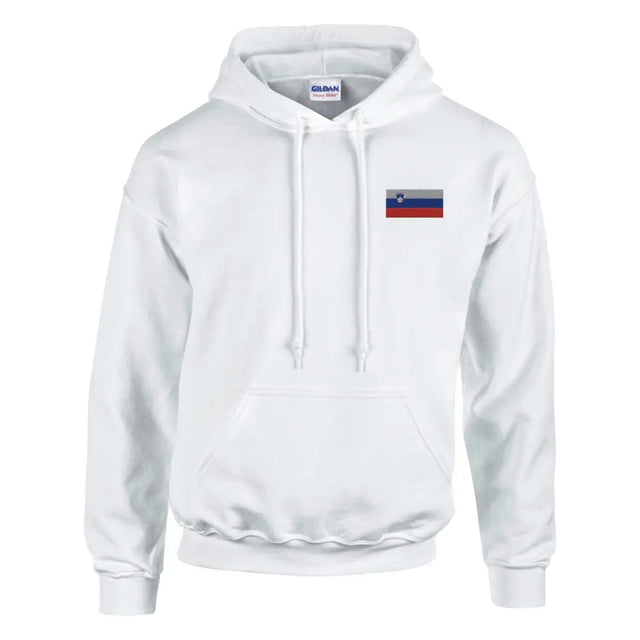 Sweat à capuche Drapeau de la Slovaquie en broderie - Pixelforma 