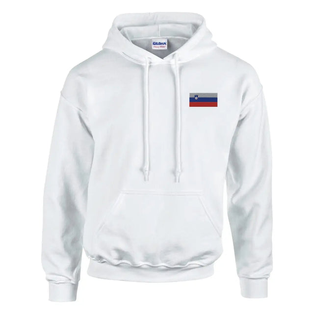 Sweat à capuche Drapeau de la Slovénie en broderie - Pixelforma 