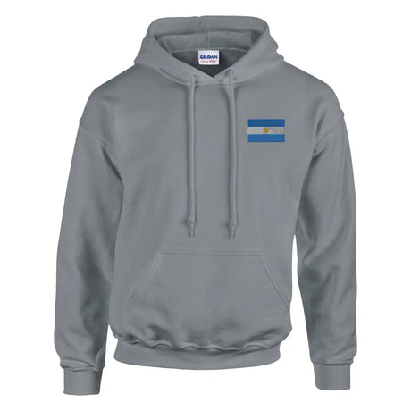 Sweat à capuche drapeau de l’argentine en broderie - pixelformaflag