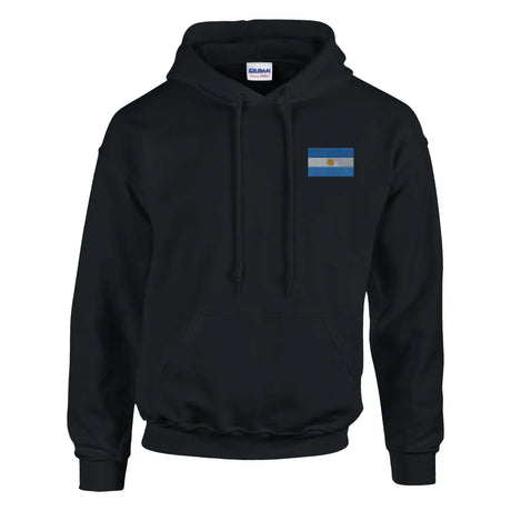 Sweat à capuche drapeau de l’argentine en broderie - pixelformaflag