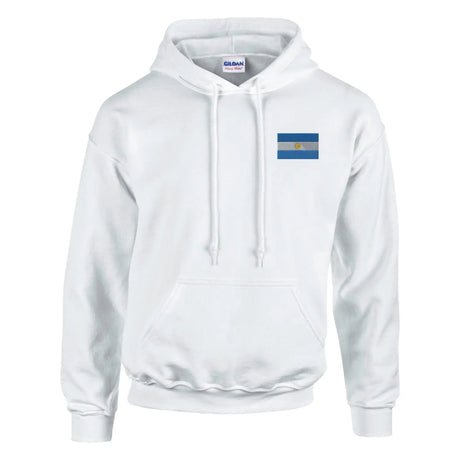 Sweat à capuche drapeau de l’argentine en broderie - pixelformaflag