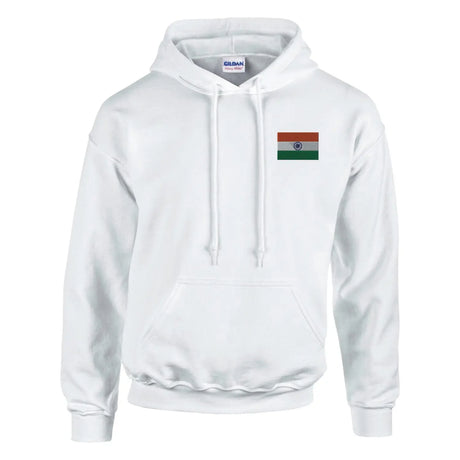 Sweat à capuche drapeau de l’inde en broderie - pixelformaflag