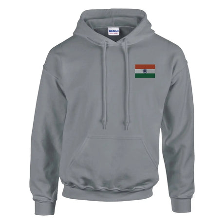 Sweat à capuche drapeau de l’inde en broderie - pixelformaflag