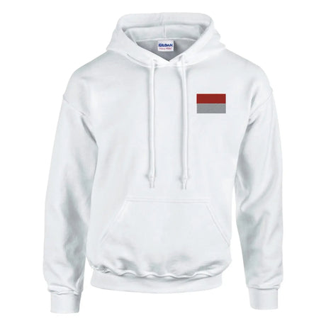Sweat à capuche drapeau de l’indonésie en broderie - pixelformaflag