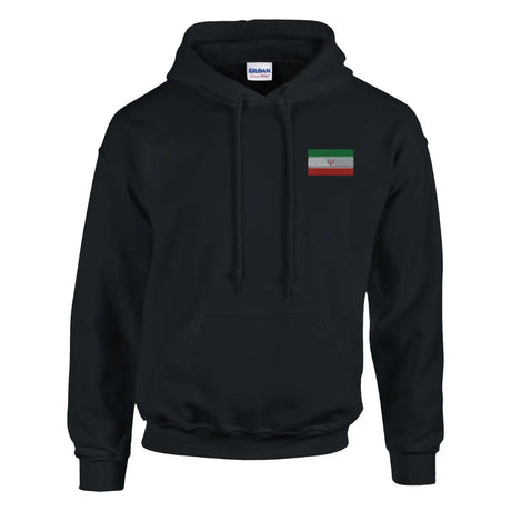 Sweat à capuche drapeau de l’iran en broderie - pixelformaflag