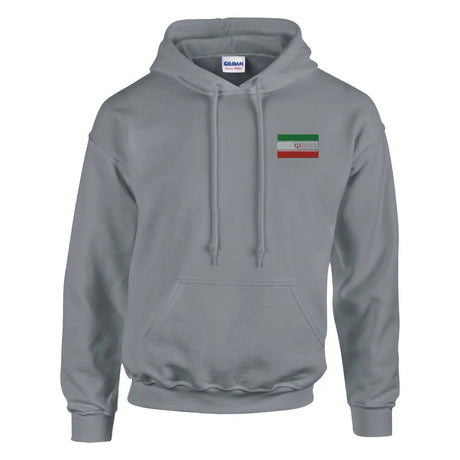 Sweat à capuche drapeau de l’iran en broderie - pixelformaflag