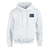 Sweat à capuche Drapeau de l'Islande en broderie - Pixelforma 