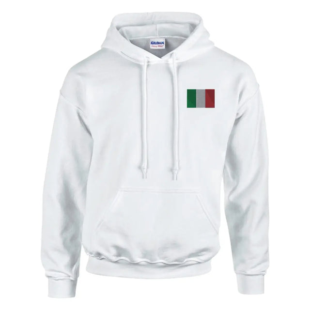 Sweat à capuche drapeau de l’italie en broderie - pixelformaflag