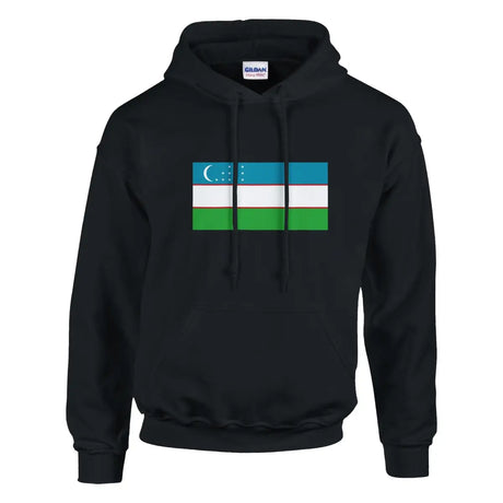 Sweat à capuche Drapeau de l'Ouzbékistan - Pixelforma 