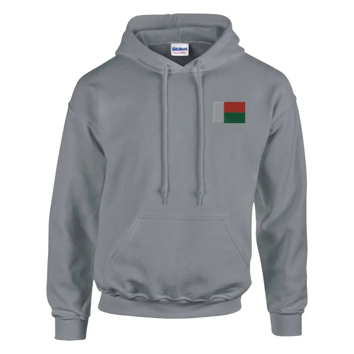 Sweat à capuche Drapeau de Madagascar en broderie - Pixelforma 