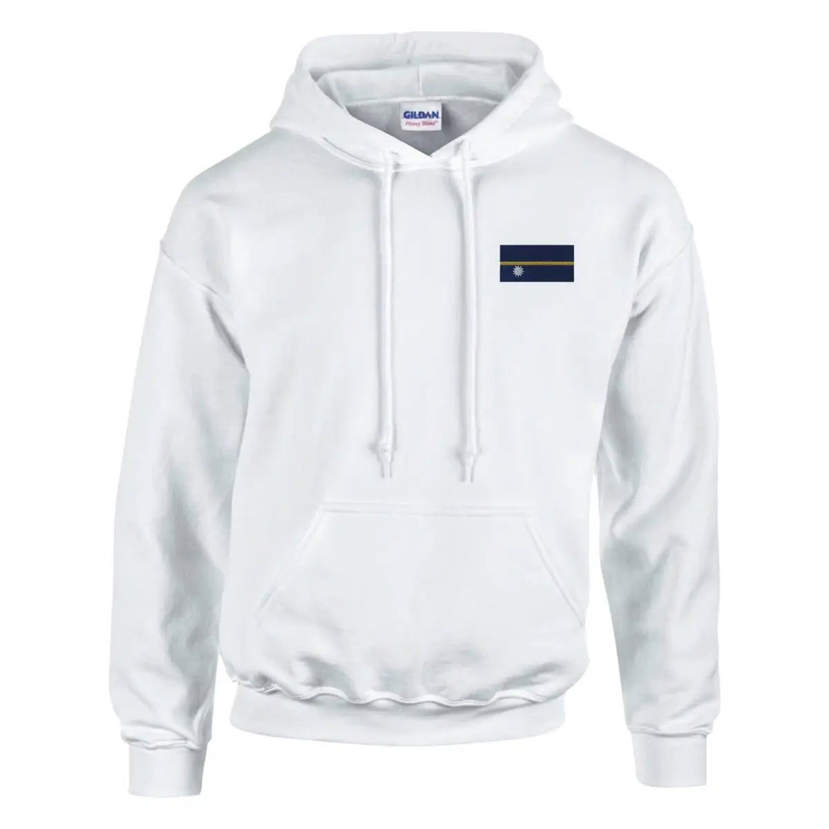 Sweat à capuche drapeau de nauru en broderie - pixelformaflag