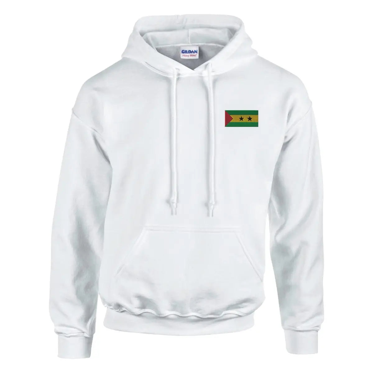 Sweat à capuche drapeau de sao tomé-et-principe en broderie - pixelformaflag