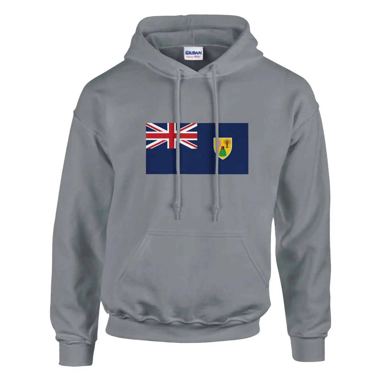 Sweat à capuche drapeau des îles turques-et-caïques - pixelformaflag