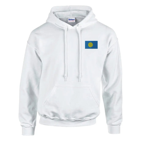 Sweat à capuche Drapeau des Palaos en broderie - Pixelforma 