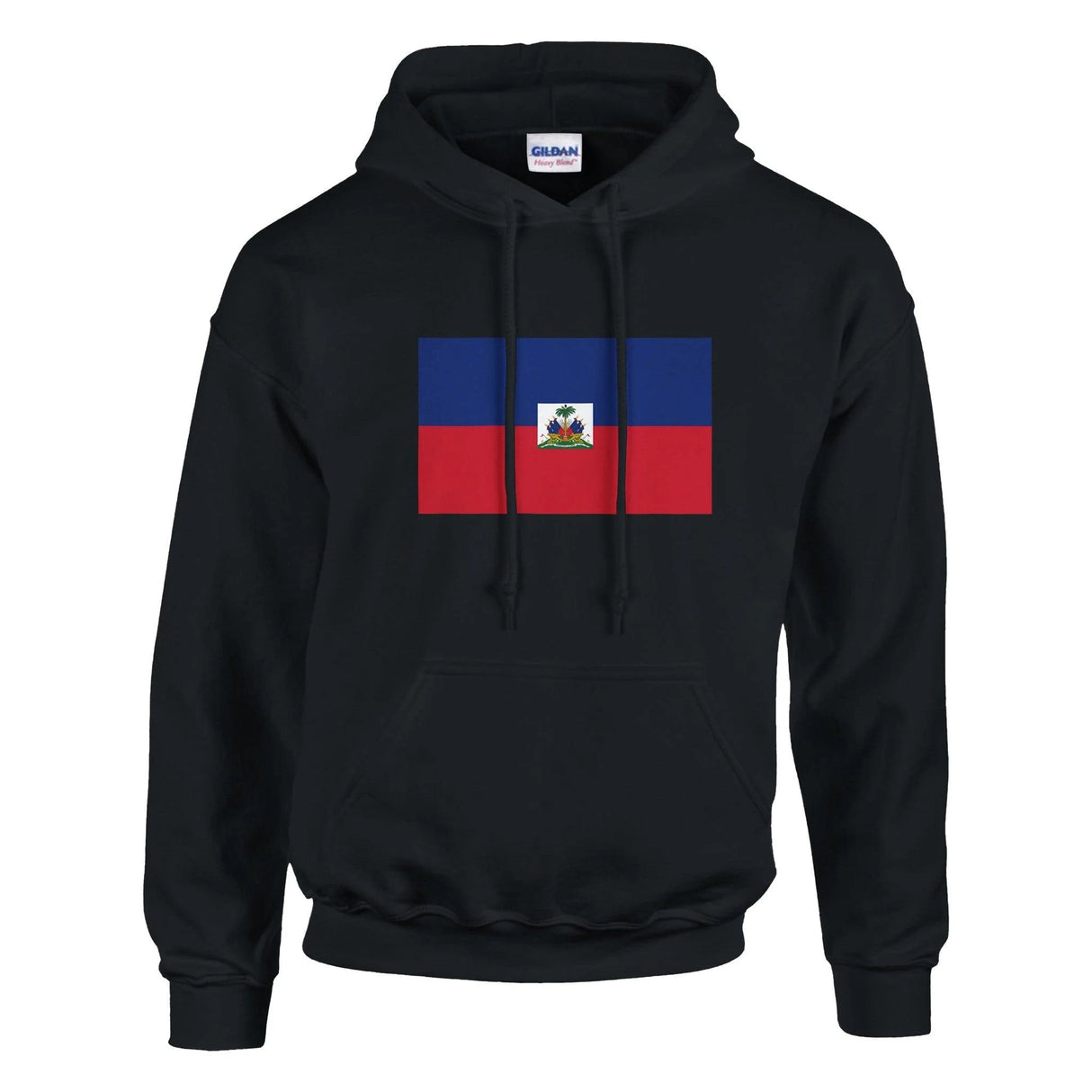 Sweat à capuche drapeau d’haïti coton mélangé brodé
