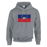 Sweat à capuche drapeau d’haïti coton mélangé brodé