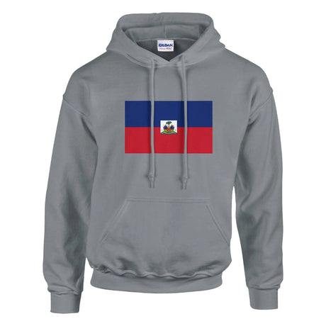 Sweat à capuche drapeau d’haïti coton mélangé brodé