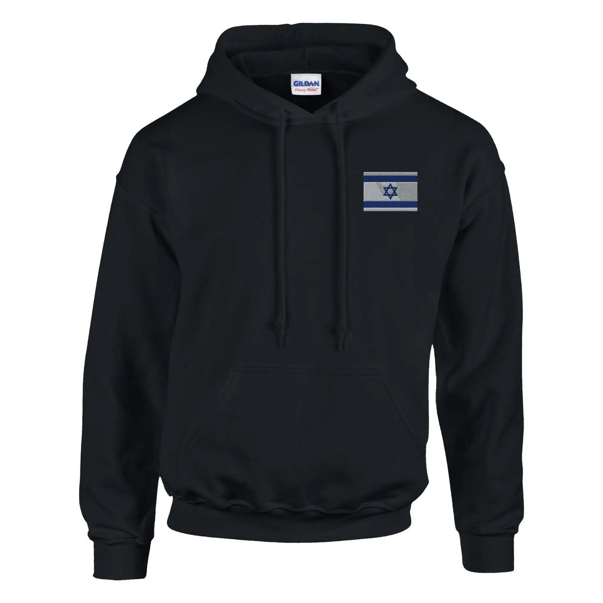 Sweat à capuche drapeau d’israël broderie coton mélangé