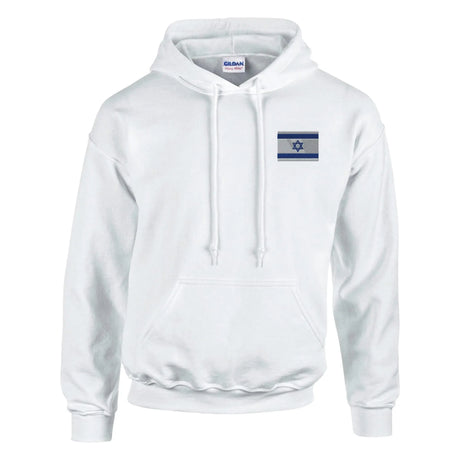 Sweat à capuche drapeau d’israël broderie coton mélangé